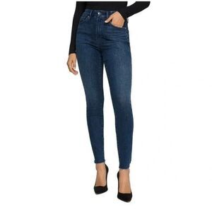 16 Good American High Rise Good Legs Style Skinny Raw Hem Blue653
